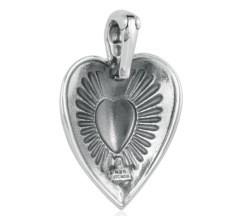 American West Sterling Silver Bold Heart Enhancer — View 5
