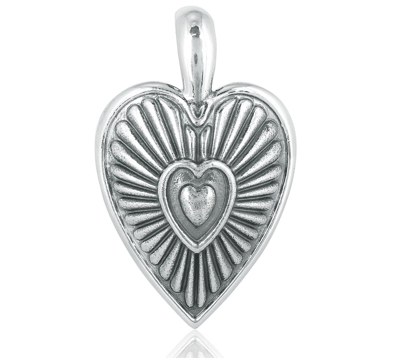 American West Sterling Silver Bold Heart Enhancer — Main view