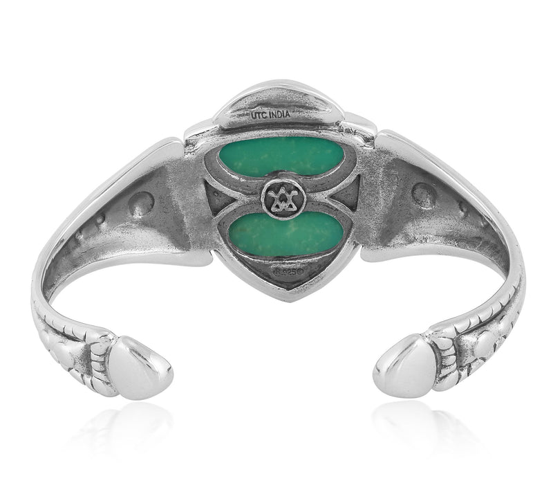 American West Sterling Silver Turquoise ShieldCuff — View 5