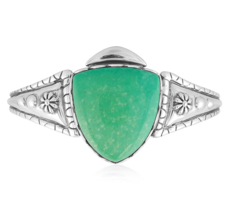 American West Sterling Silver Turquoise ShieldCuff — View 2