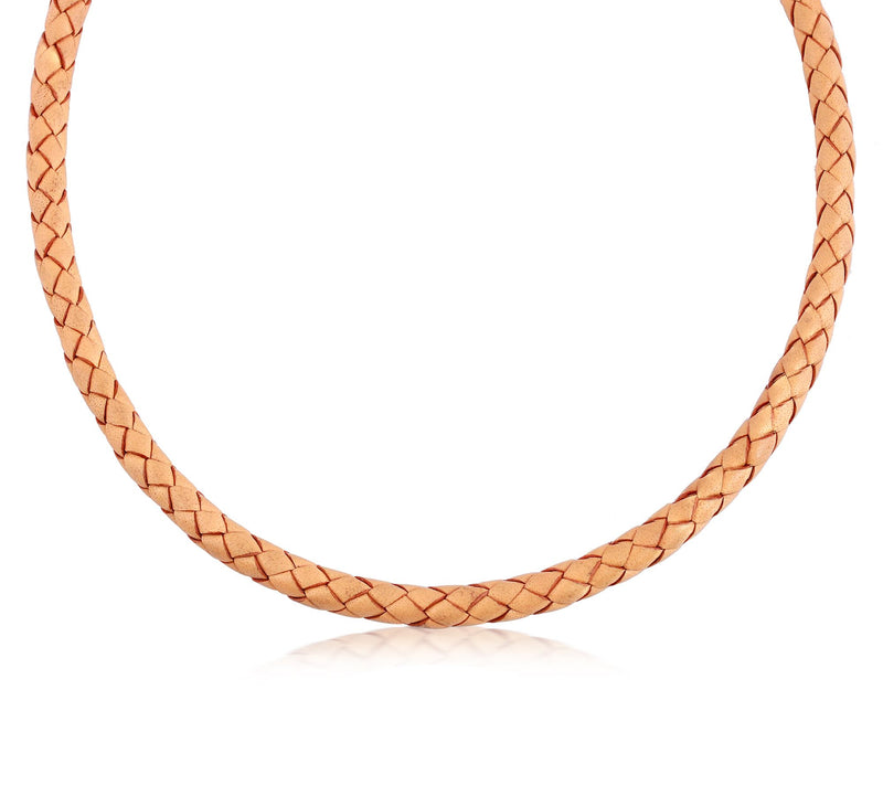American West Sterling Braided Leather 17" Neckace — View 15