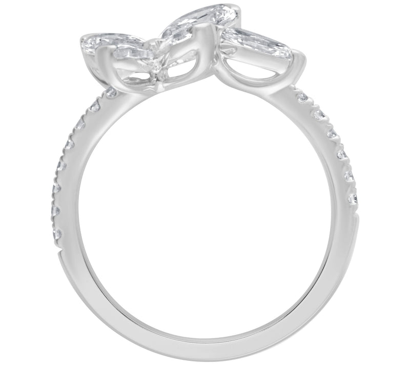 Fire Light Lab Grown Diamond 2.00 cttw Flower Ring, 14K Gold — View 7