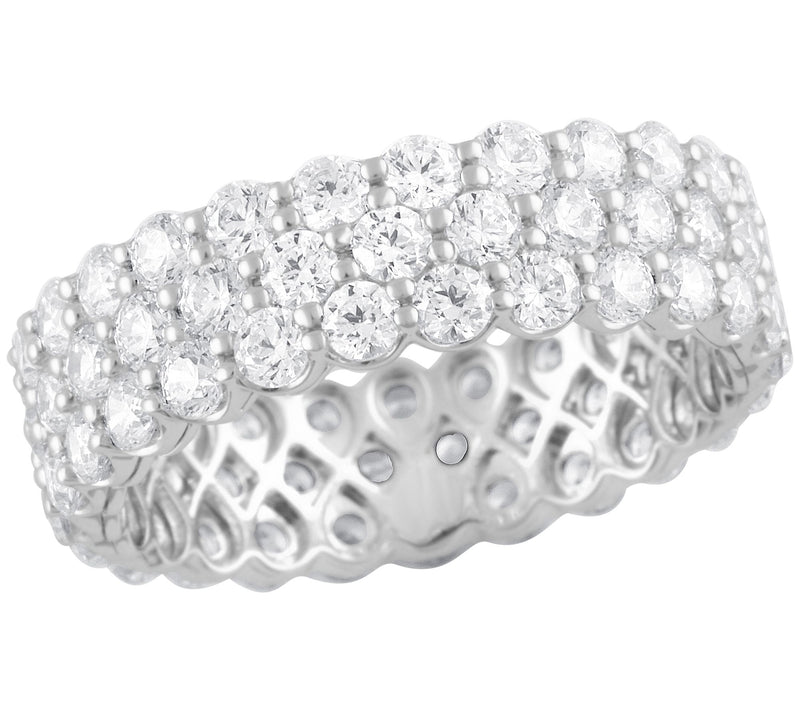 Fire Light Lab Grown Diamond 3.00 cttw Eternity Band, 14K Gold — View 4