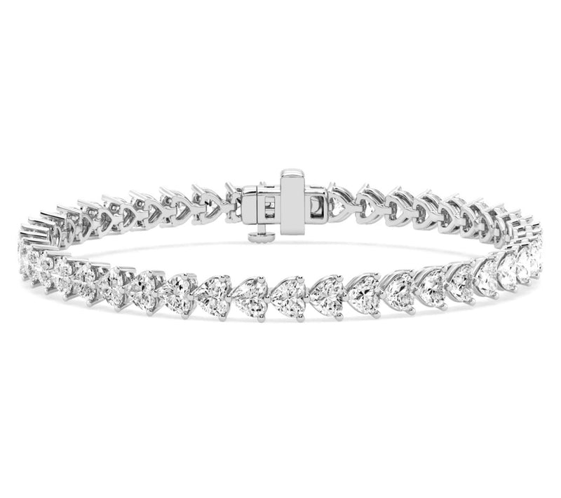 Fire Light Lab Grown Diamond 8.85 cttw Tennis Bracelet, 14K — Main view