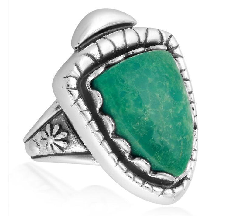 American West Sterling Silver Shield TurquoiseRing — Main view