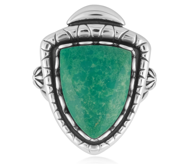 American West Sterling Silver Shield TurquoiseRing — View 3