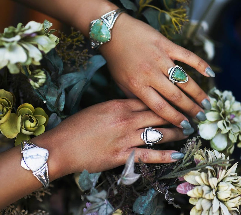 American West Sterling Silver Shield TurquoiseRing — View 4