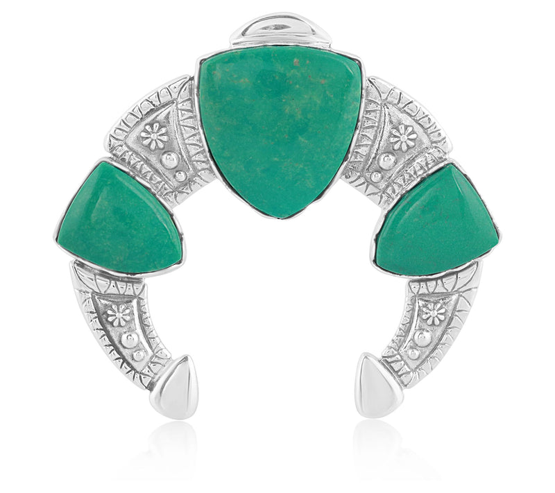 American West Sterling Silver Shield Turquoise Enhancer — Main view