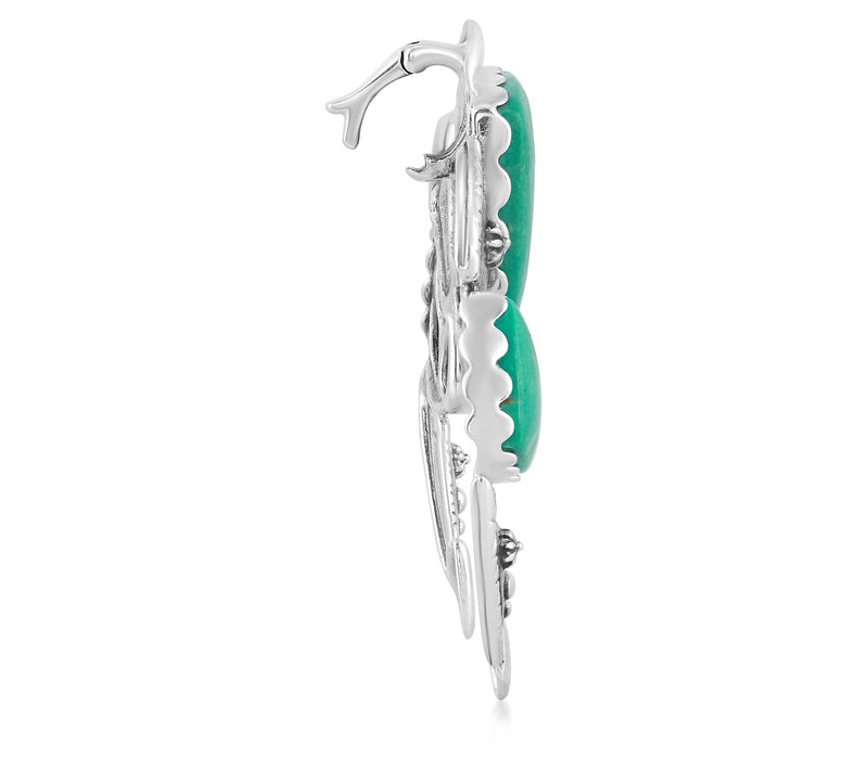 American West Sterling Silver Shield Turquoise Enhancer — View 3