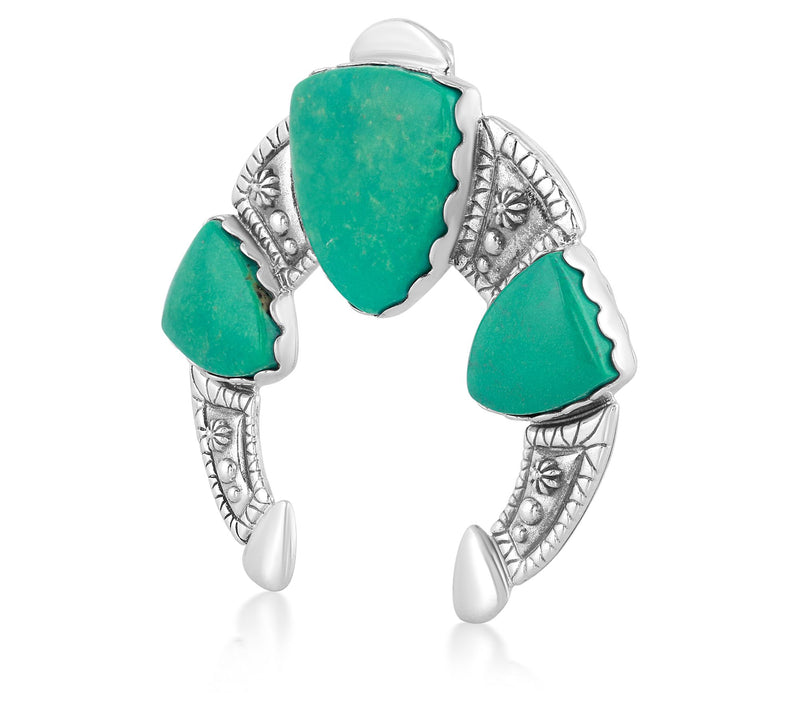 American West Sterling Silver Shield Turquoise Enhancer — View 2