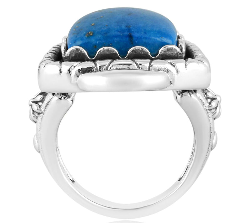 American West Sterling Silver Shield Gemstone Ring — View 5