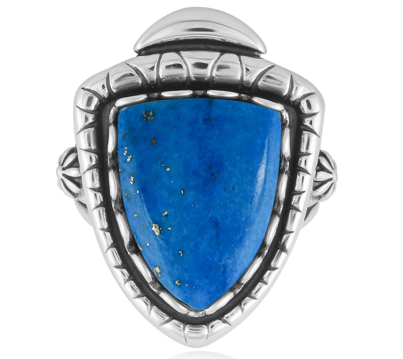 American West Sterling Silver Shield Gemstone Ring — View 3