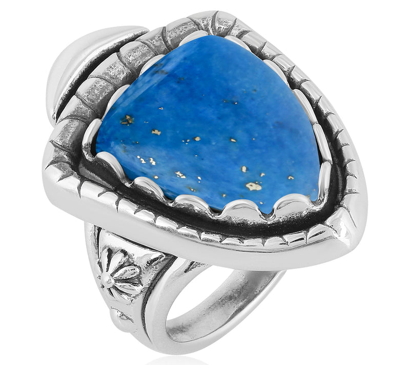 American West Sterling Silver Shield Gemstone Ring — View 2