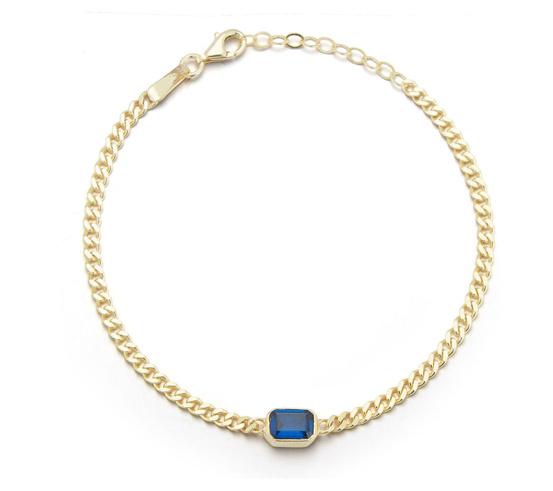 Sterlina Silver Simulated Diamond Bracelet, 14KGold Plated — Main view