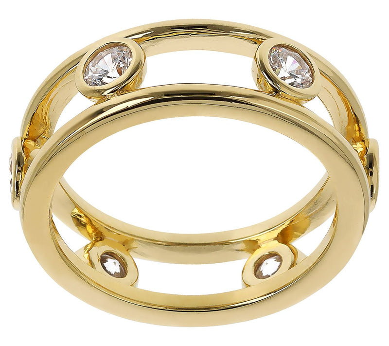 Diamonique Italia Bezel Set Eternity Band, Ster ing — View 8