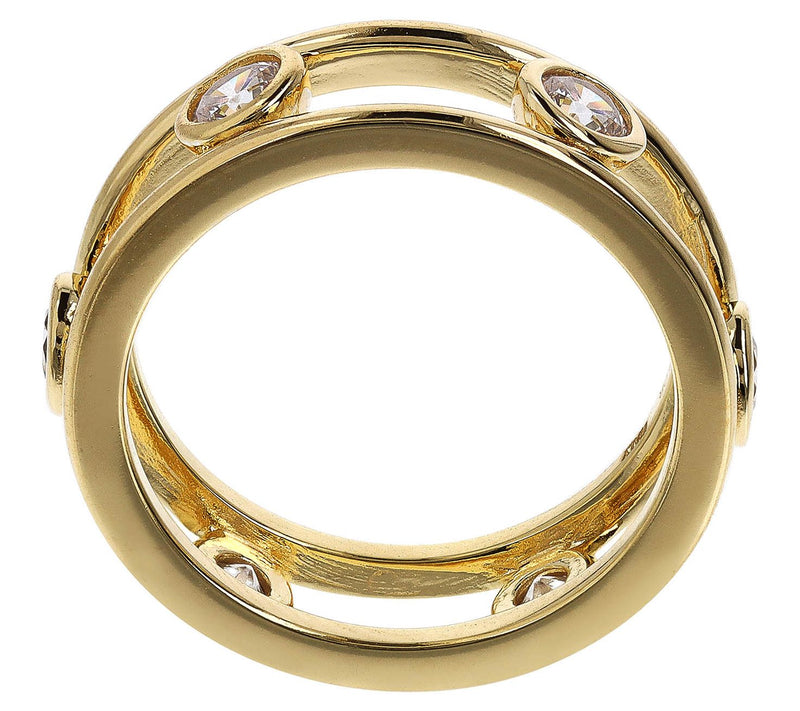 Diamonique Italia Bezel Set Eternity Band, Ster ing — View 4