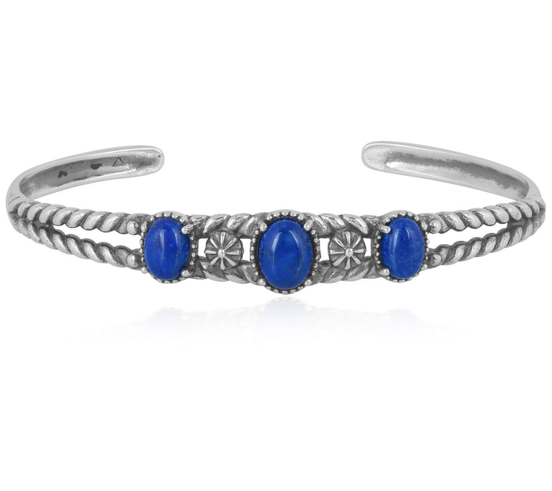 American West Gemstone Friendship Cuff, Sterling Silver — Main view