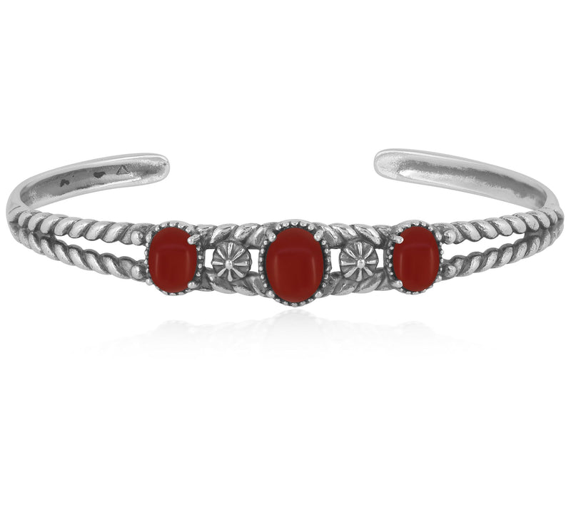 American West Gemstone Friendship Cuff, Sterling Silver — View 7