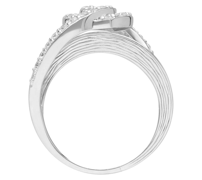 Ariva Sterling Silver Diamonique Duchess Ring — View 2