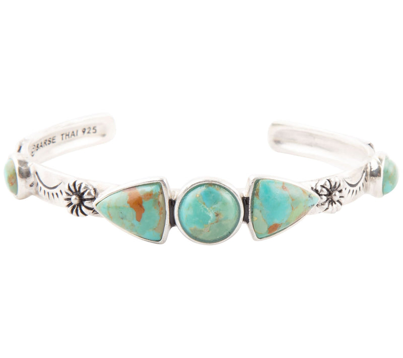 Barse Artisan Crafted Composite Turquoise Cuff,Sterling Silver — View 4