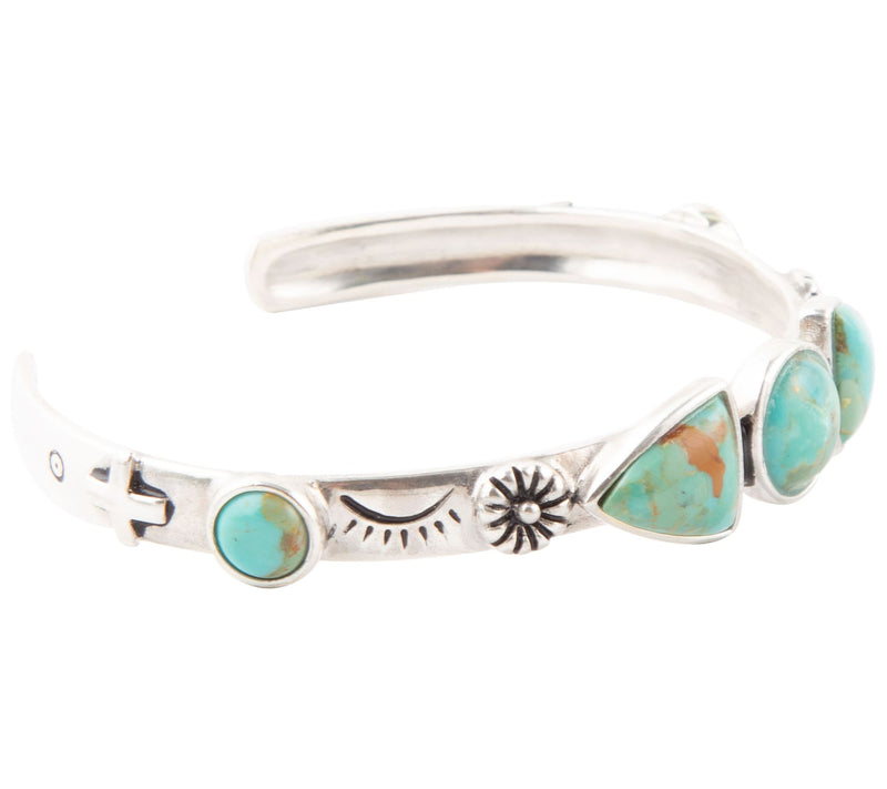 Barse Artisan Crafted Composite Turquoise Cuff,Sterling Silver — View 3