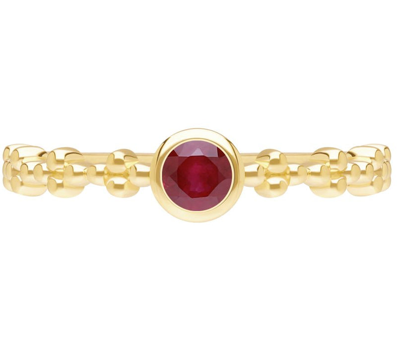 Ariva 14K Gold Ruby Bella Ring — Main view