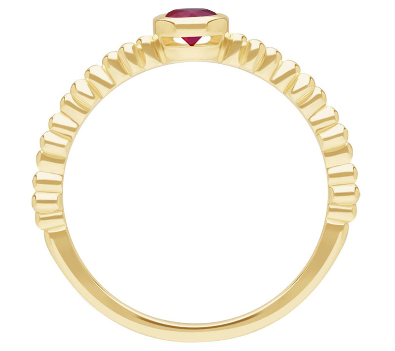 Ariva 14K Gold Ruby Bella Ring — View 2