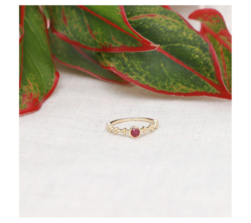 Ariva 14K Gold Ruby Bella Ring — View 4