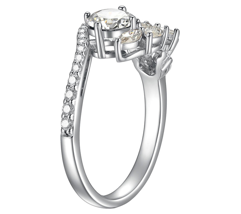Sterling Silver 1.45 cttw Moissanite Marquise Ring — View 8