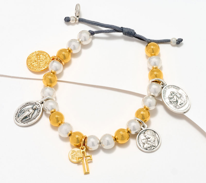 My Saint My Hero Saints & Heroes Two-Toned Charm Bracelet — Main view