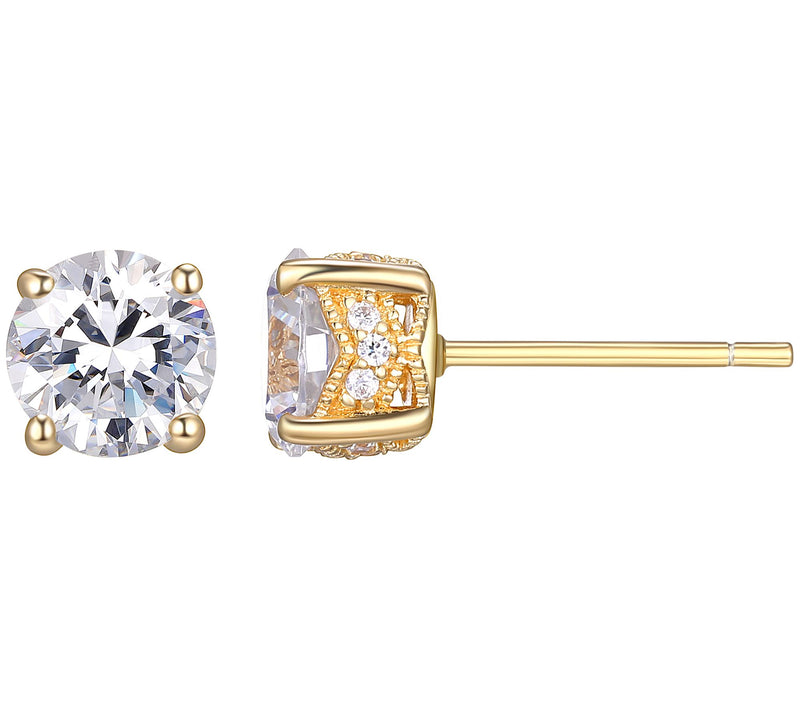 Sterling Silver 2.10 cttw Moissanite Stud Earrings — View 5