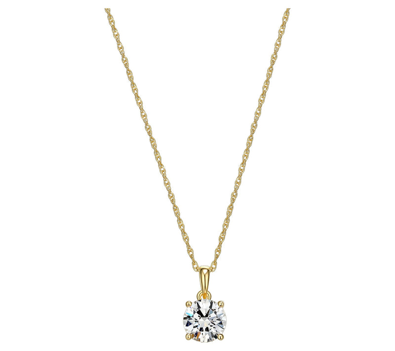 Sterling Silver 2.15 cttw Moissanite Pendant w/ Chain — View 5