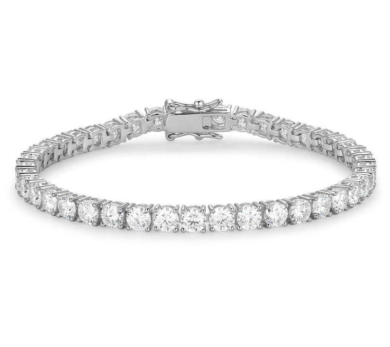 Sterling Silver 12.30 cttw Moissanite Tennis Bracelet — Main view