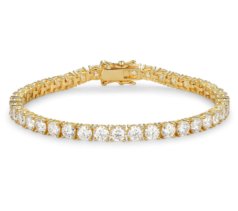 Sterling Silver 12.30 cttw Moissanite Tennis Bracelet — View 5