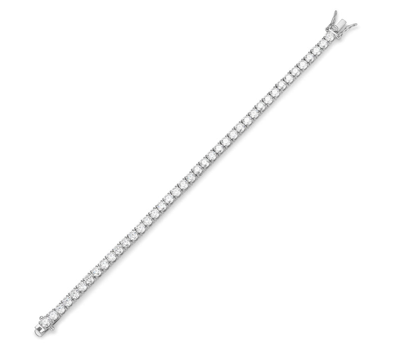 Sterling Silver 12.30 cttw Moissanite Tennis Bracelet — View 6