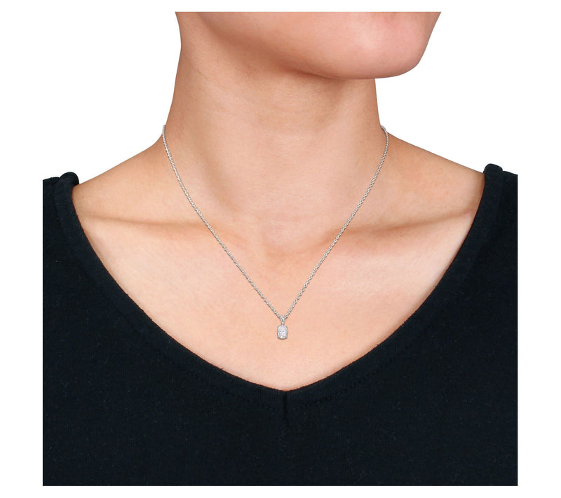 MoissanIce 2.85 cttw Moissanite Necklace & Earrings, Sterling — View 6