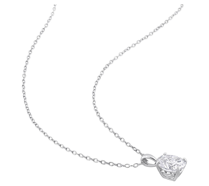 MoissanIce 5.85 cttw Moissanite Necklace & Earrings, Sterling — View 4
