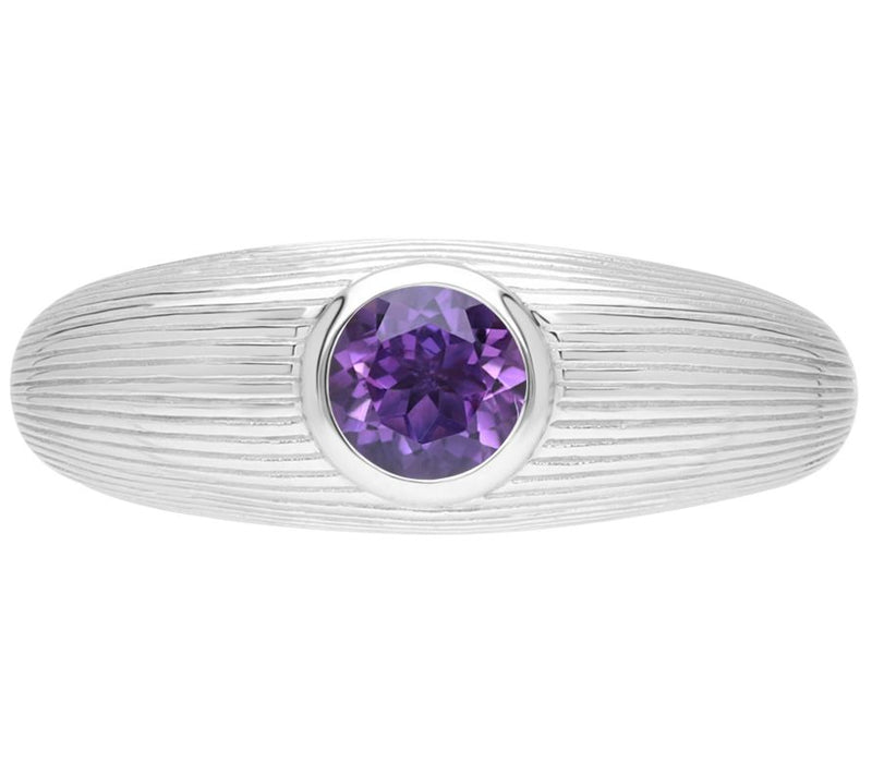 Ariva Sterling Silver Silk Gemstone Band Ring — View 2