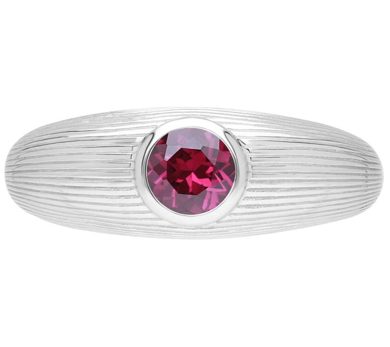 Ariva Sterling Silver Silk Gemstone Band Ring — View 19