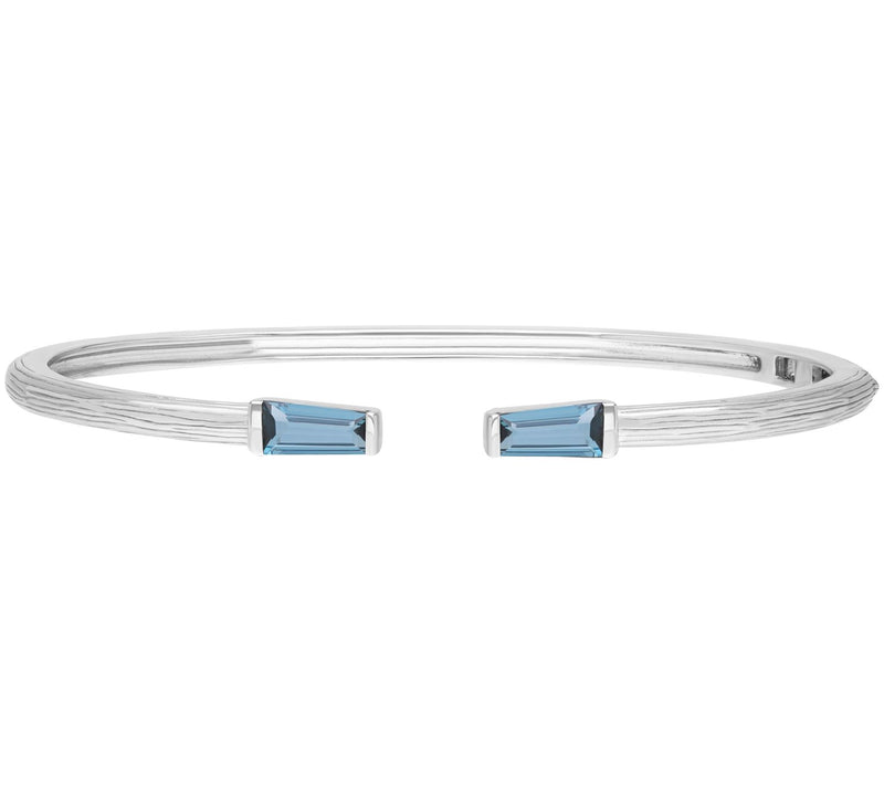 Ariva Sterling Silver Blue Topaz Hannah Cuff — Main view