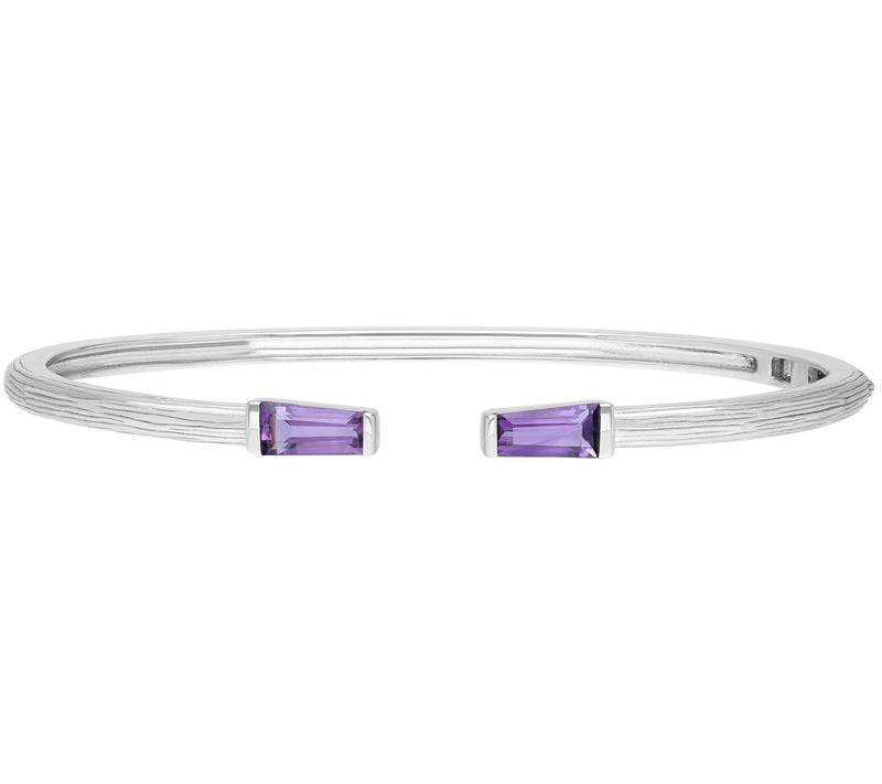 Ariva Sterling Silver Amethyst Hannah Cuff — Main view