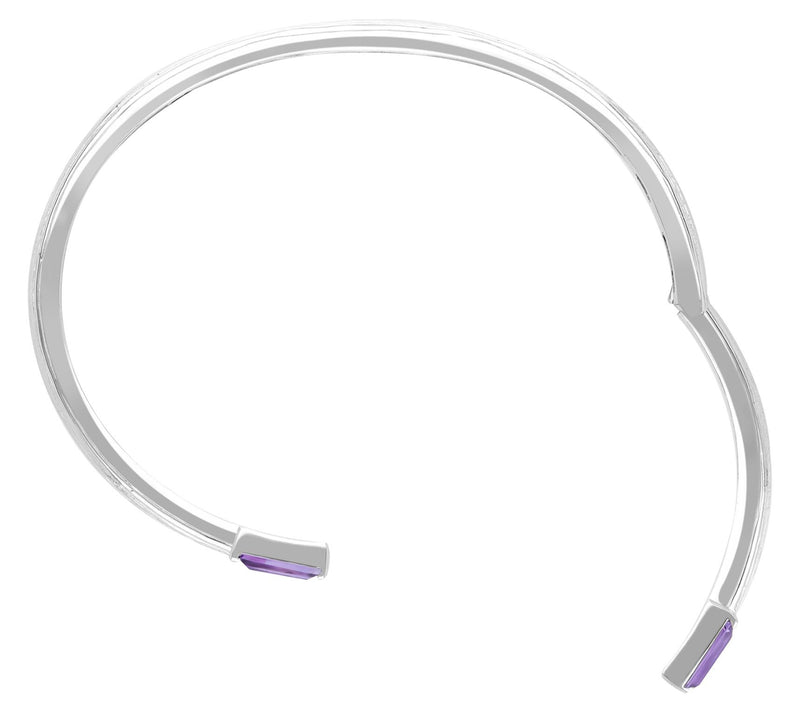 Ariva Sterling Silver Amethyst Hannah Cuff — View 3