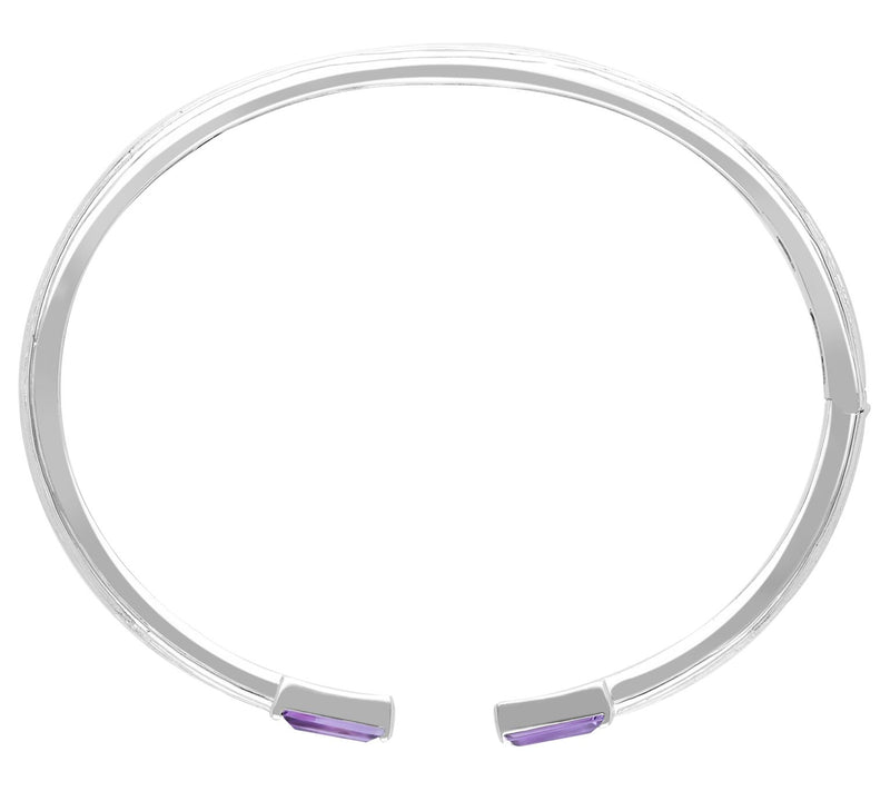 Ariva Sterling Silver Amethyst Hannah Cuff — View 2