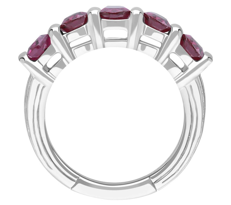 Ariva Silver 18K Clad Oval Rhodolite Band Ring — View 6
