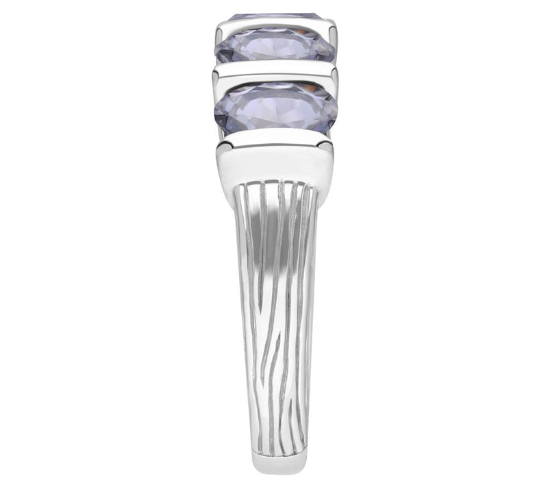 Ariva Sterling Silver Oval Iolite Band Ring — View 3