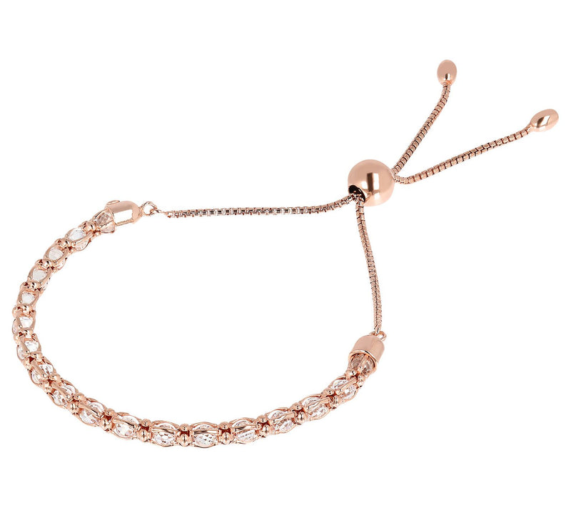 Diamonique 1.50 cttw Adjustable Tennis Bracelet, Sterling — View 9