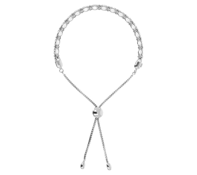 Diamonique 1.50 cttw Adjustable Tennis Bracelet, Sterling — View 2