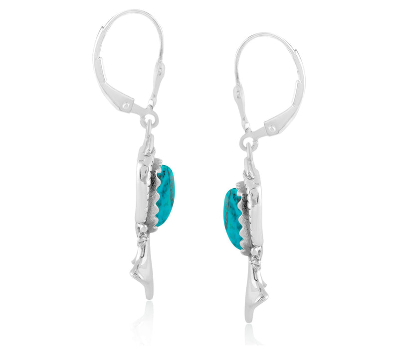 American West Sterling Silver Gemstone Squash B lossom Earring — View 3
