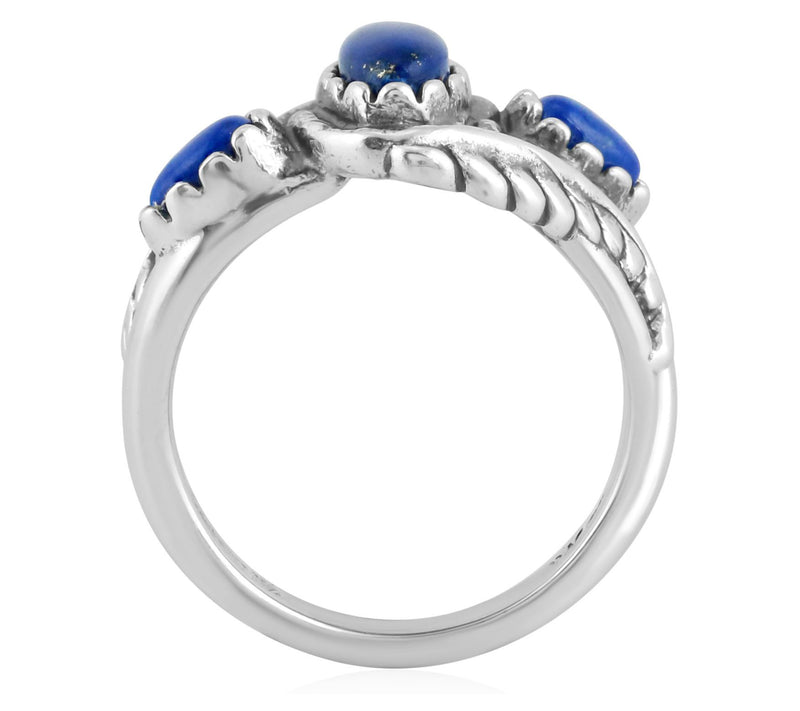 American West Sterling Silver Oval & Pear Gemst one Ring — View 6