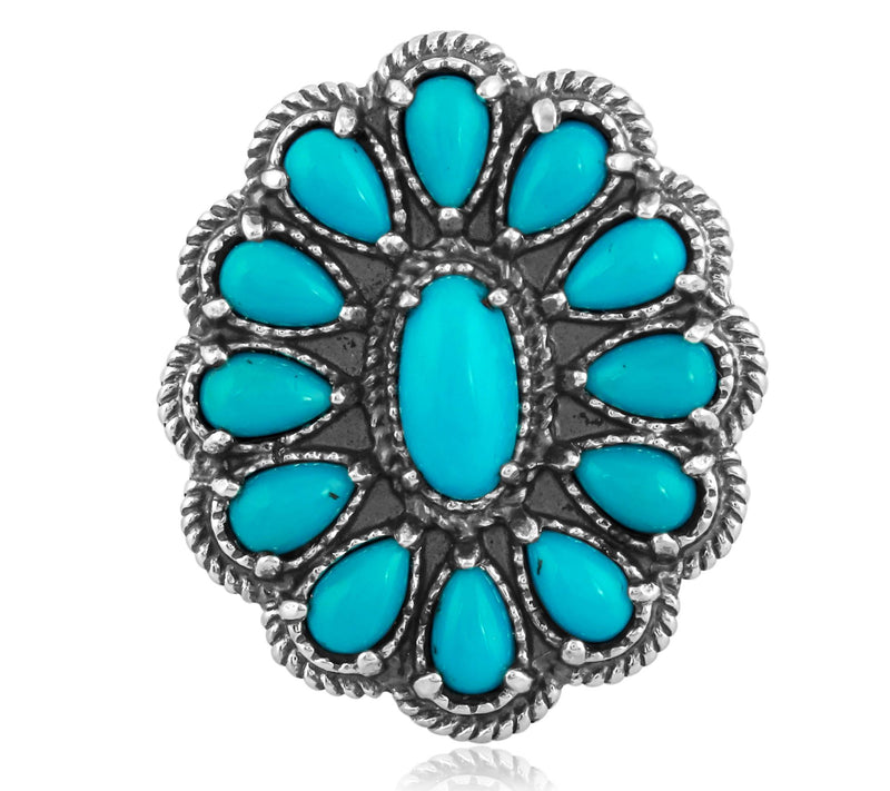 American West Sterling Gemstone Cluster Ring — View 3